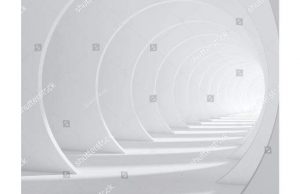 Фотообои Светлый тоннель из колец