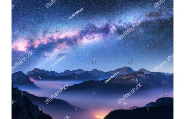 Фотообои Млечный путь и горы