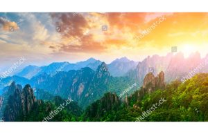 Фотообои Закат в горах