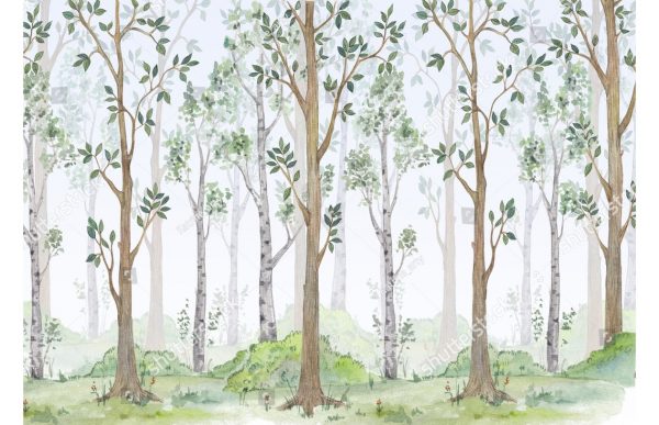 Фотообои Нарисованный лес