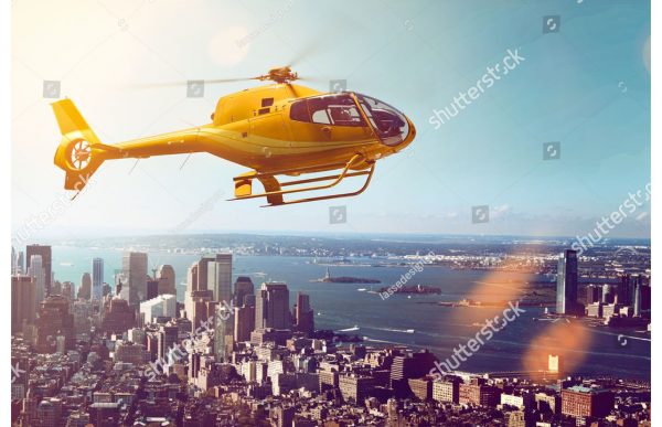Фотообои Вертолет над Нью Йорком