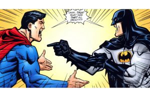Фотообои Бэтмен против Супермена комикс