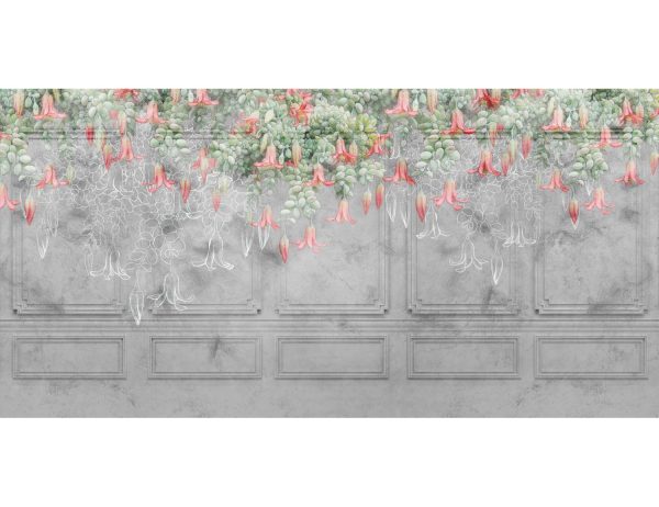 Фотообои Свисающие цветы на стене