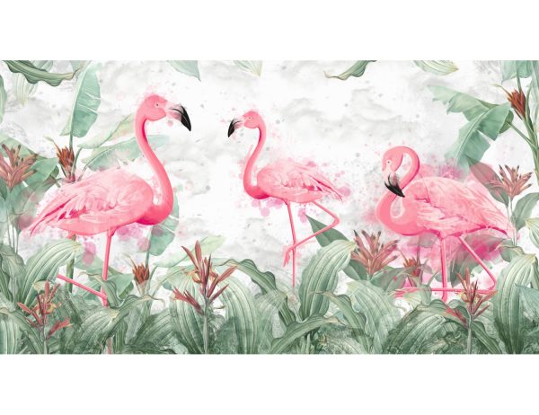Фотообои Фламинго в тропиках
