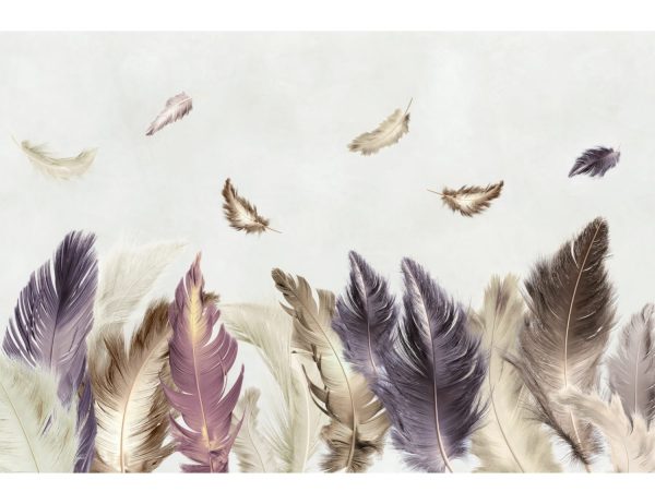 Фотообои Цветные перья в ряд