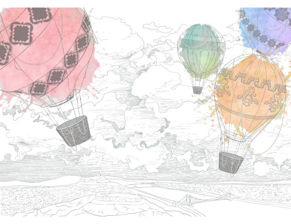 Фотообои Воздушные шары в небе цветной