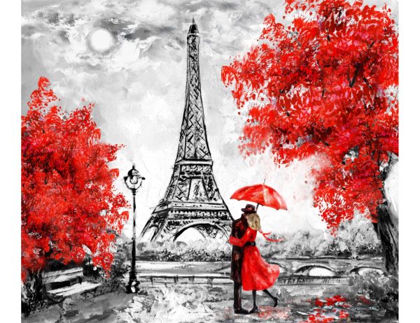Фотообои Чёрно-красный Париж
