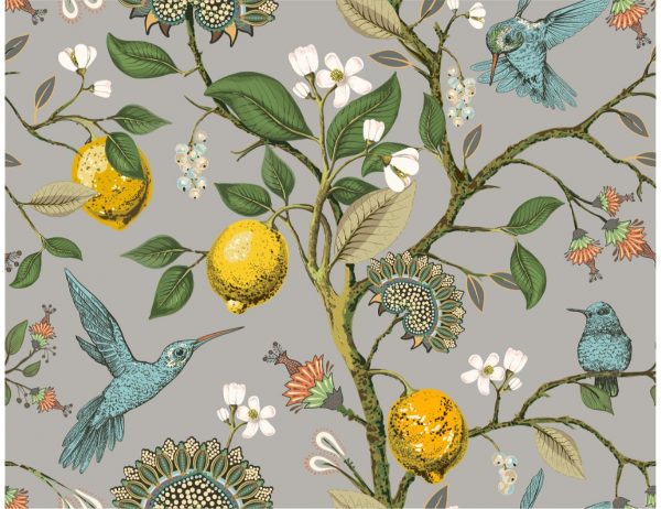 Фотообои Лимонное дерево с птицами