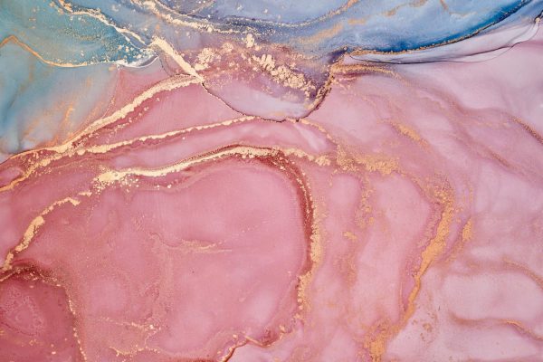 Фотообои Ярко-розовый мрамор с золотом